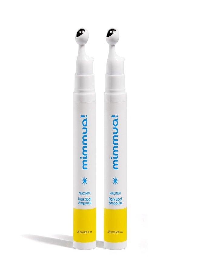 mimmua! NIACINDY Dark Spot Ampoule | Alpha Lipoic Acid (ALA), Liposomal NAD, Niacinamide 10%, 9 Peptides | Dark Spot Remover for Face | Korean Clinical Formula for Radiant Skin | 15ml | 2pcs - Image 1