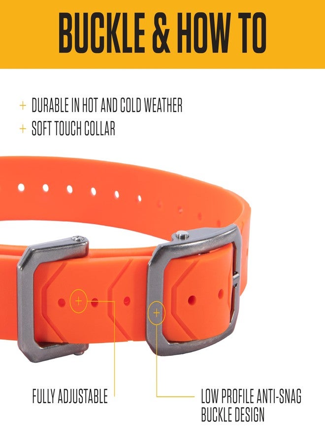 كارهارت طوق كارهاارت للكلاب قابل للتعديل بالكامل ومقاوم للماء، لون برتقالي غامق، مقاس واحد - Image 3