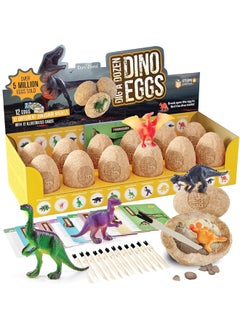 Easter Dig a Dozen Dino Egg Dig Kit for Kids - Dinosaur Toys Gift 3-12 Year Old - 12 Eggs & Surprise Dinosaurs - Science STEM Activities - Educational Boy Toy Party Gifts for Boys & Girls Ages - pzsku/Z7404AF5749E0035F098DZ/45/_/1729414964/ca1090bb-108e-425c-8561-3f01fec45241