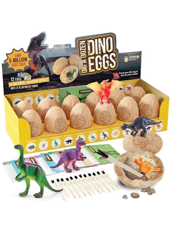 Easter Dig a Dozen Dino Egg Dig Kit for Kids - Dinosaur Toys Gift 3-12 Year Old - 12 Eggs & Surprise Dinosaurs - Science STEM Activities - Educational Boy Toy Party Gifts for Boys & Girls Ages - pzsku/Z7404AF5749E0035F098DZ/45/_/1729414964/ca1090bb-108e-425c-8561-3f01fec45241