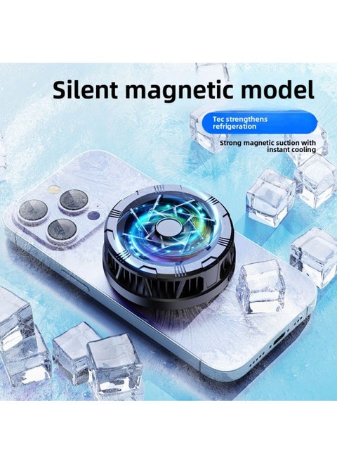 Mobile Phone Radiator Full Set Of Semiconductor Back Clip Dual-core Refrigeration High-power Game Live Dedicated Cooling Artifact-Color:[Upgrade The Ice Seal Magnetic Suction Model] TEC Large-area Refrigeration Cooling For Multiple Seconds-SF11