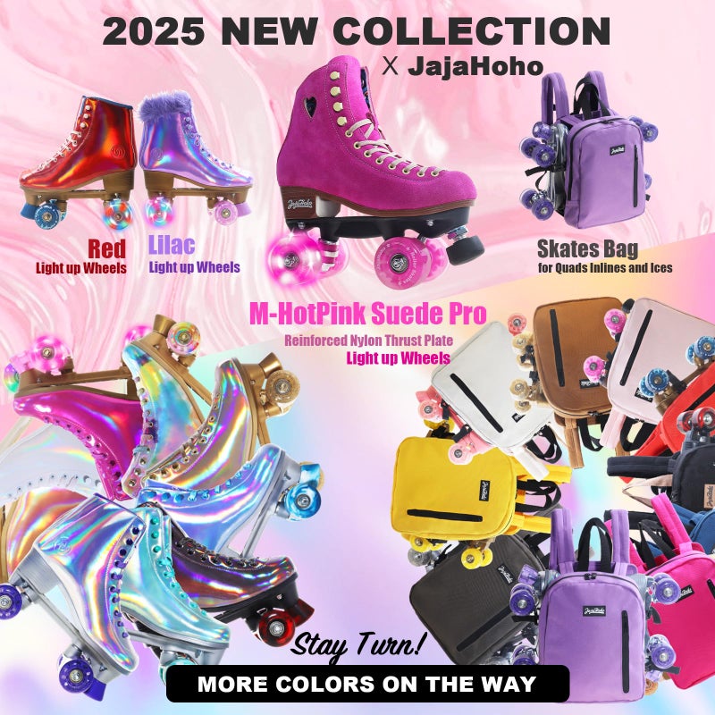 JajaHoho Roller Skates for Women, Holographic High Top Classic Rollerskates, Rosegold Shiny Double-Row Four Pink Glitter Wheels Quad Skates Girls Indoor Outdoor (Rose Gold, Size 6) - Image 5