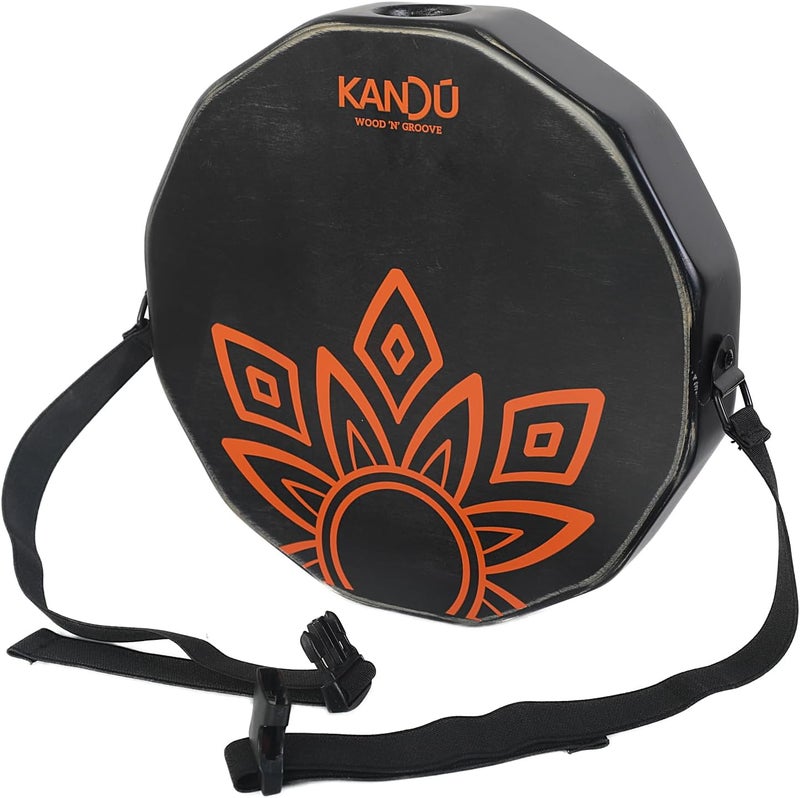 KANDU WOOD 'N' GROOVE KTÄK -The First Handcrafted, Hand Drum Percussion, Two-Sound Cajón Body Snare, Portable Cajon by Kandu with Carry Case (Black) - Image 1