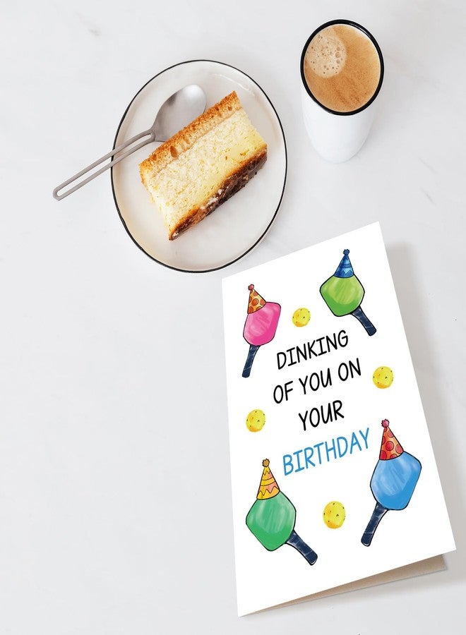Chenive Funny Pickleball Birthday Card for Men Women, Hilarious Sport Themed Birthday Pun Card for Him Her, Dinking Of You On Your Birthday - Image 4