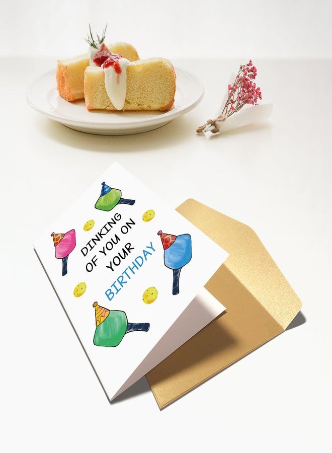 Chenive Funny Pickleball Birthday Card for Men Women, Hilarious Sport Themed Birthday Pun Card for Him Her, Dinking Of You On Your Birthday - Image 5