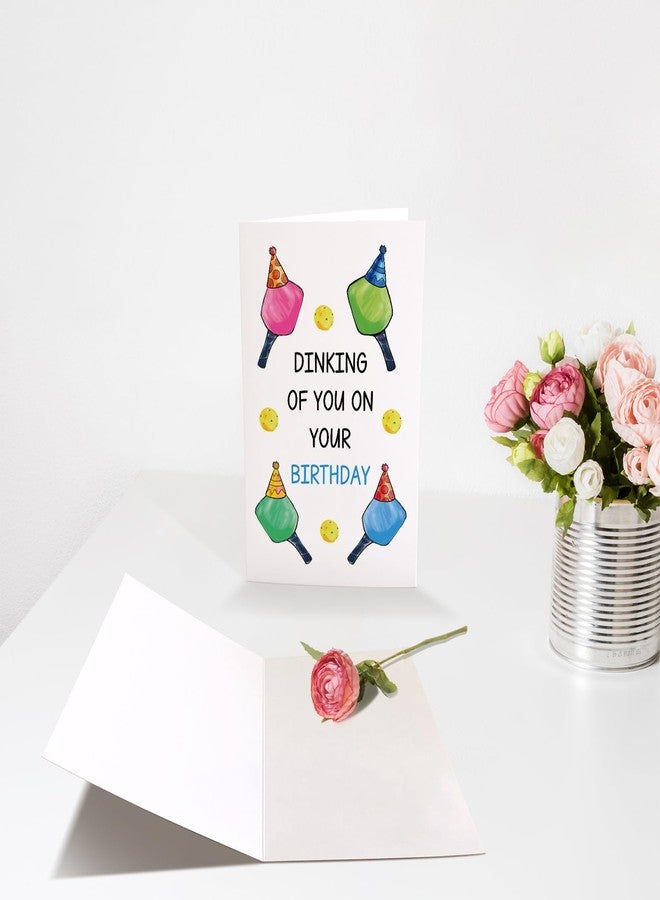 Chenive Funny Pickleball Birthday Card for Men Women, Hilarious Sport Themed Birthday Pun Card for Him Her, Dinking Of You On Your Birthday - Image 3
