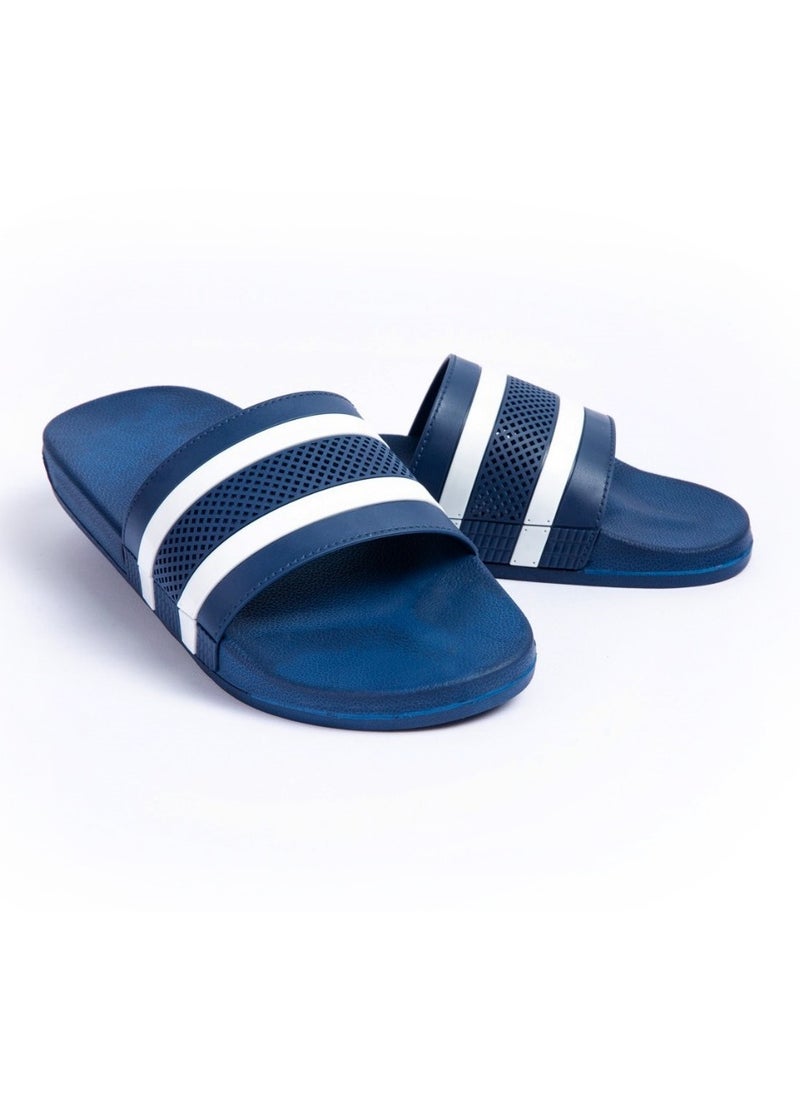 Onda Navy Flat Slide Slipper for Men  - Image 4