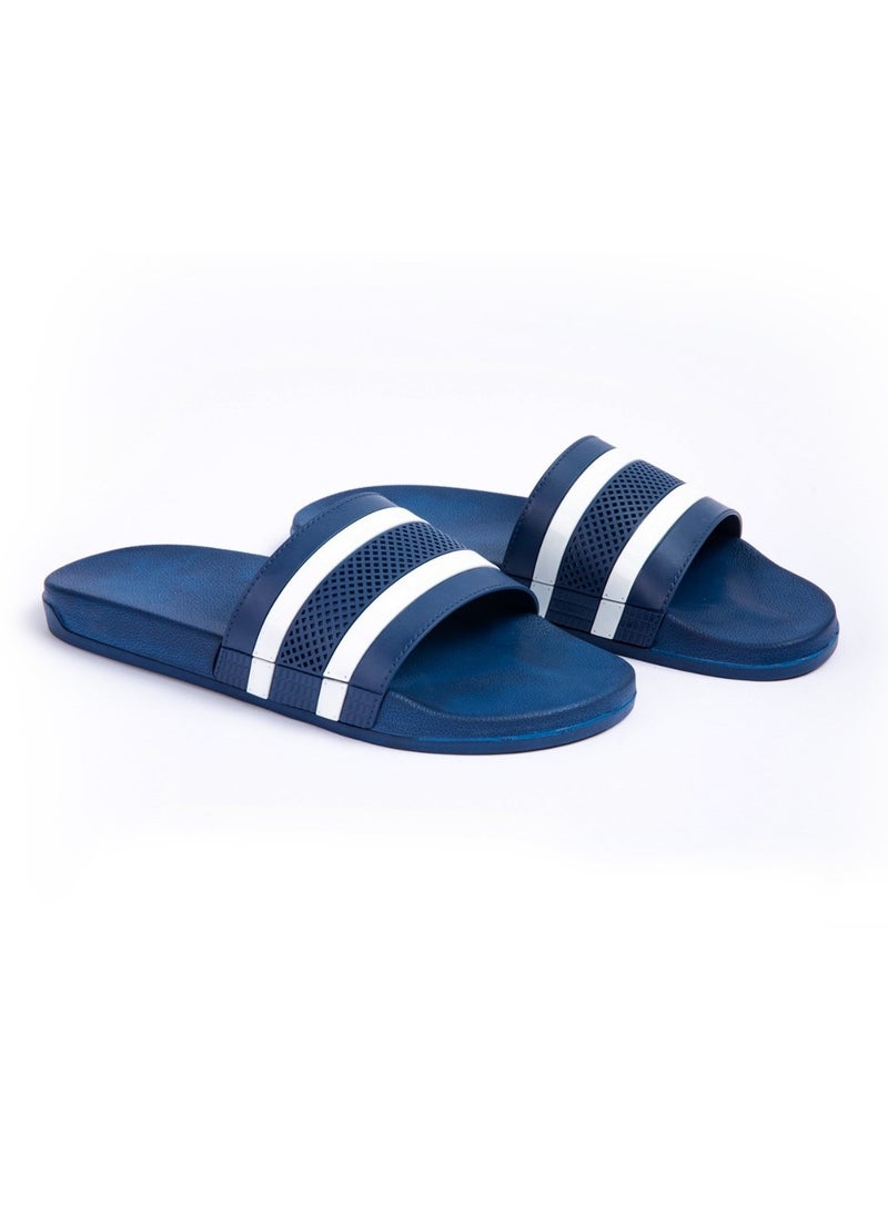 Onda Navy Flat Slide Slipper for Men  - Image 1