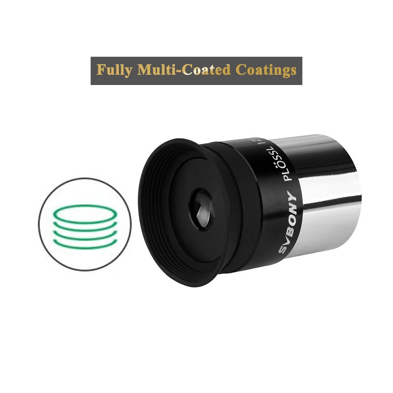 SVBONY SVBONY SV131 Plossl Eyepiece, Telescope Eyepiece 12mm 1.25 Inch with 48 Degree Wide Field of View, HD Fully Multi-Coated Eyepieces for Observing Planet Lunar Surface - Image 3