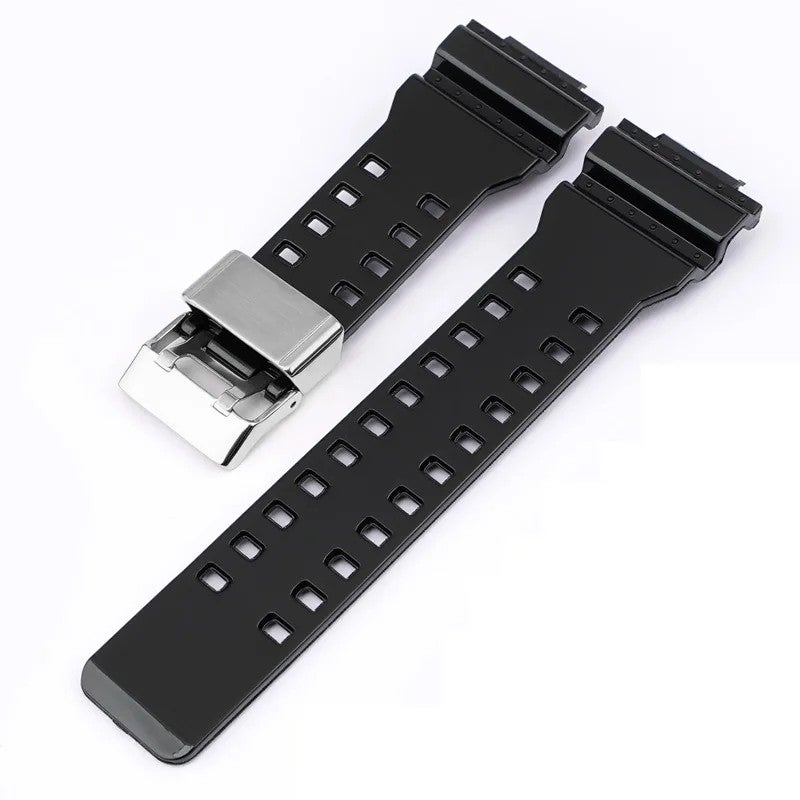 Bluejw حزام ساعة PU بديل لسلسلة كاسيو GA-100/400/GD120 مع حلقة فولاذية - Image 1