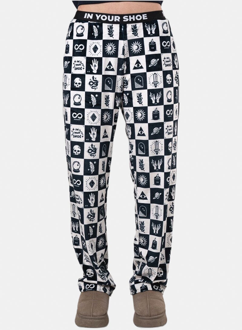 In Your Shoe Cosmic Checkers Fluffy Pyjama Pants - Image 2