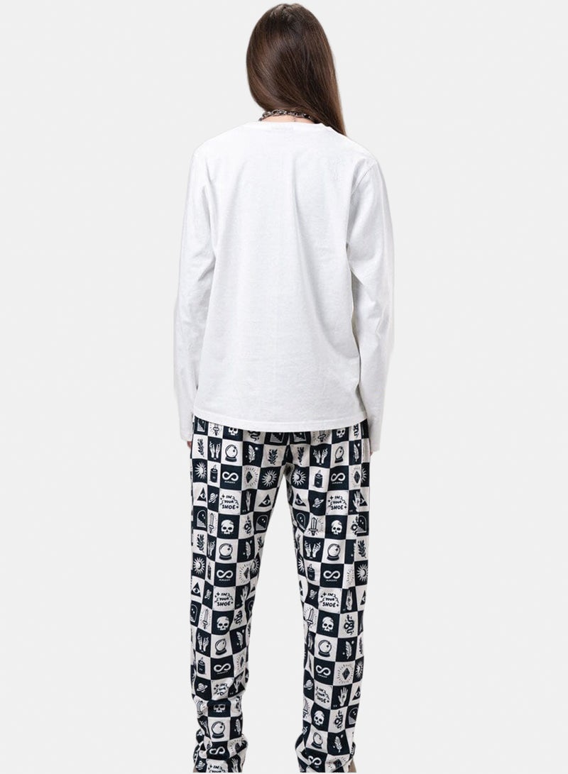 In Your Shoe Cosmic Checkers Fluffy Pyjama Pants - Image 4