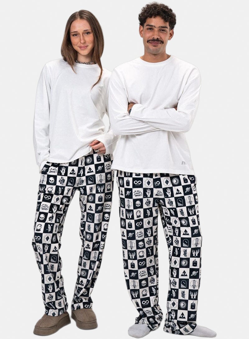 In Your Shoe Cosmic Checkers Fluffy Pyjama Pants - Image 3