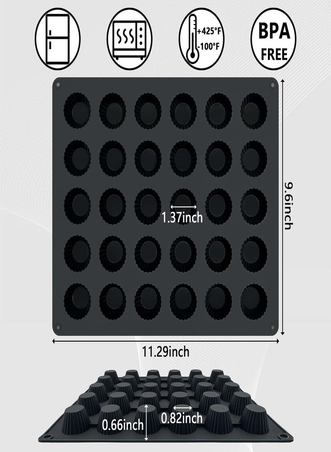 Inn Diary 2pcs Peanut Butter Cup Molds 30-Cup Butter Bites Mold Silicone Chocolate Candy Mold for Fat Bomb Chocolate Mini Peanut Butter Cup - Image 2