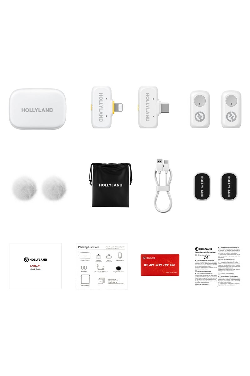 Hollyland LARK A1 Combo 2-Person Wireless Microphone System with USB-C and Lightning - Image 2