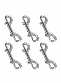 Double Ended Bolt Snap Hooks, Stainless Steel End Heavy Duty Trigger Snaps for Water Bucket/Dog Leash/Pet Feed Bucket/Pet Hammock and More, Pack of 6(3.5inch)