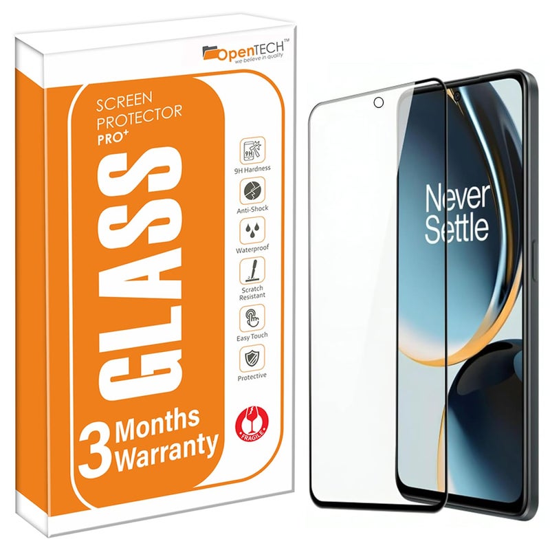 OpenTech ® Military-Grade Tempered Glass Screen Protector Compatible For Oneplus Nord CE 4 Lite With Edge To Edge Coverage And Easy Installation Kit - Image 1