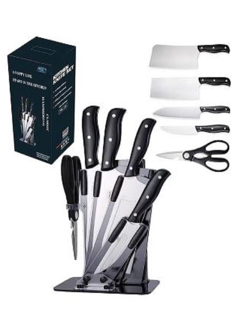 AGD 5-Piece Knives Set With Stand Silver/Black YG-605 - Image 2