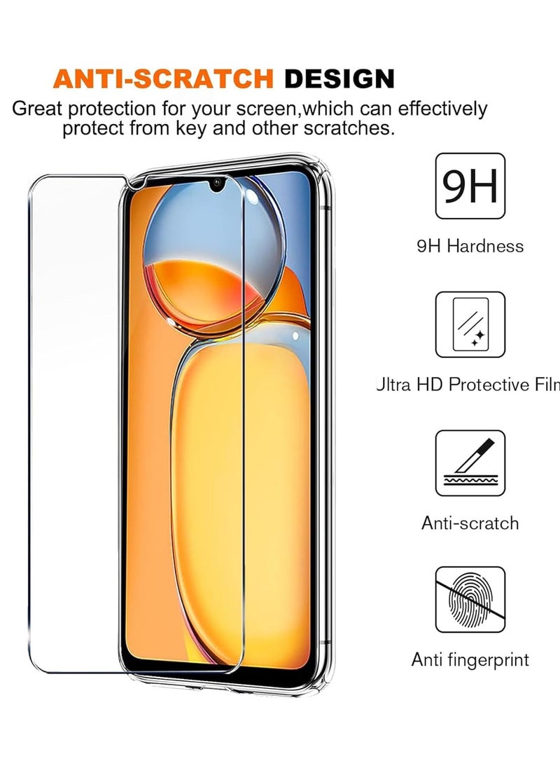 HEXABEX Tempered Glass for Redmi 13C Glass Screen Protector Compatible with Redmi 13C Clear  - Image 3