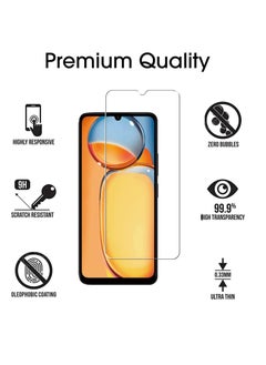 HEXABEX Tempered Glass for Redmi 13C Glass Screen Protector Compatible with Redmi 13C Clear  - Image 4