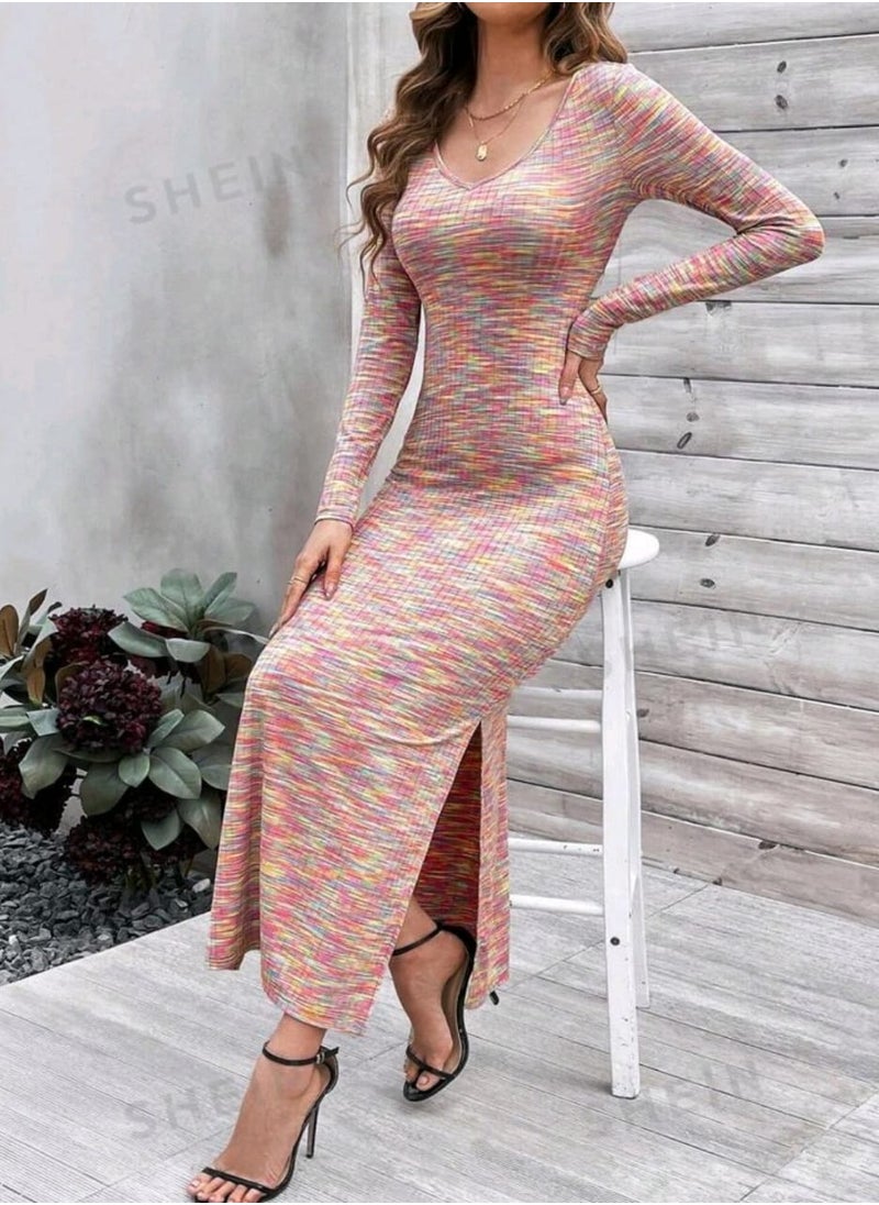 Shein - SHEIN Clasi Women's Tie Dye Slim Fit Bodycon Dress - Image 1