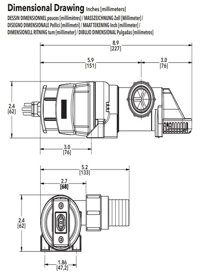 Rule LP900S LoPro Bilge Pump - 900 GPH, Automatic, Beige - Image 2