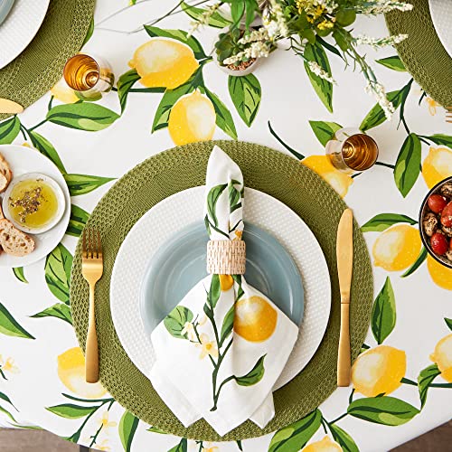 DII Lemon Bliss Tabletop Collection, Tablecloth, 70" Round - Image 4