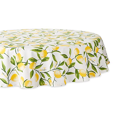 DII Lemon Bliss Tabletop Collection, Tablecloth, 70" Round - Image 1