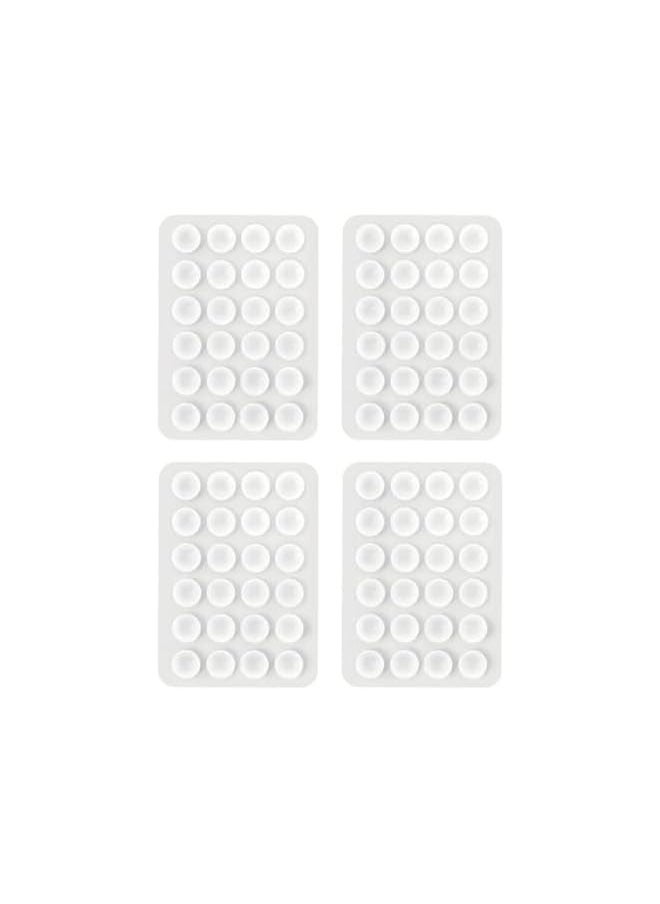 erorex Silicone Mobile Phone Holder Mat With Suction Cup, Suction Cup Phone Holder Car Mount, Adhesive Mounts Multipurpose Silicon Non Slip Phone Mats - Pack of 4 (White) 