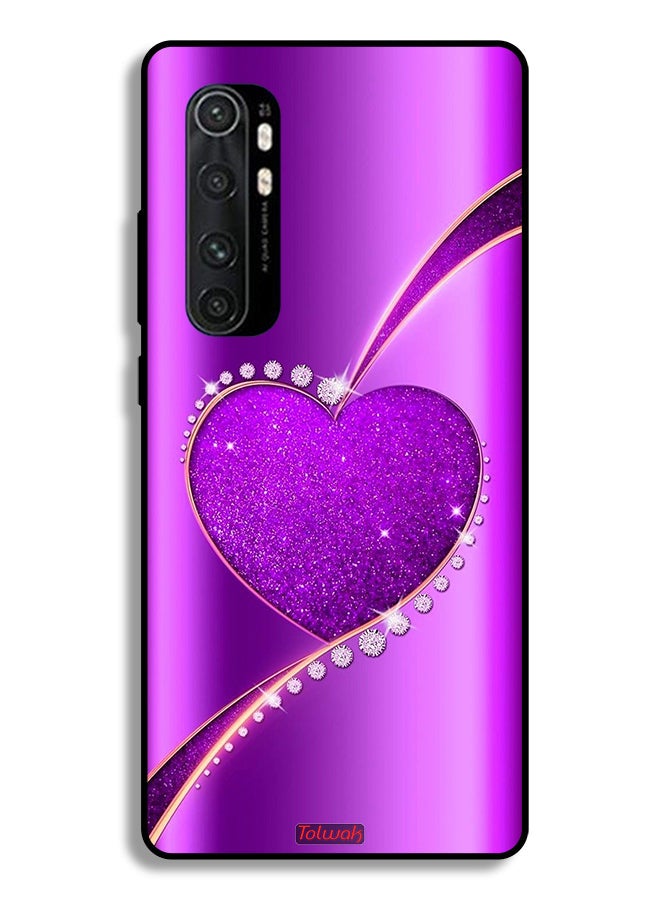 Tolwak Xiaomi Mi Note 10 Lite Protective Case Cover Glitter Heart  - Image 2