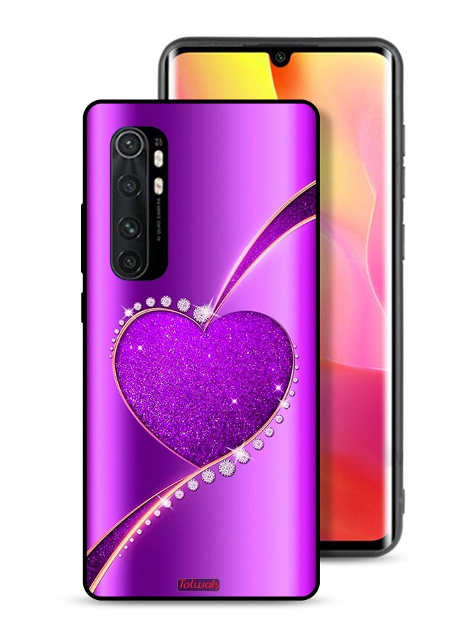 Tolwak Xiaomi Mi Note 10 Lite Protective Case Cover Glitter Heart  - Image 1