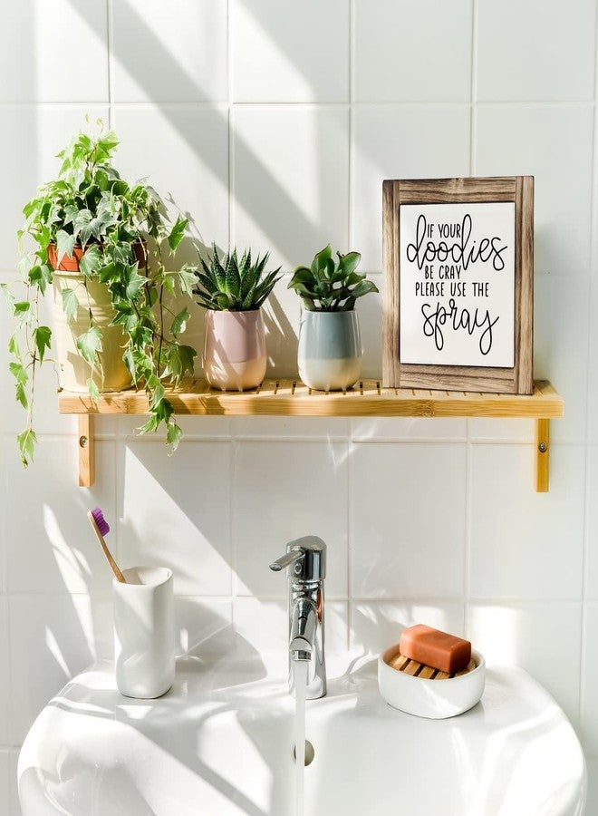 XJCUG Funny Restroom Wood Plaque Sign, If Your Doodies Be Cray, Box Wood Plaques Desk Décor 5.9×5.9×0.7inch, Bathroom Décor Farmhouse, Humorous Quote Signs for Restroom Décor, Kids Bathroom Décor - Image 5