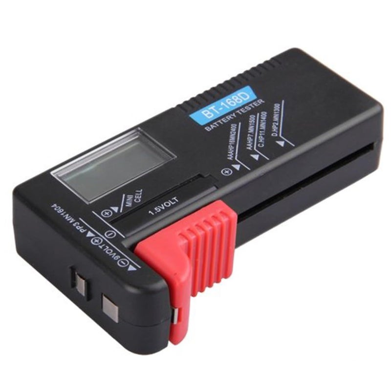 Digital LCD Battery Tester For AA AAA C Cells Voltage Checker Portable Black Hard Plastic Analyzer - Image 3