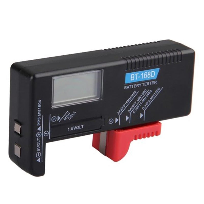 Digital LCD Battery Tester For AA AAA C Cells Voltage Checker Portable Black Hard Plastic Analyzer - Image 2