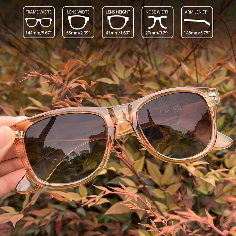 Joopin Square Sunglasses Men Women Polarized UV Protection Classic Trendy Lightweight Designer Sun Glasses for Driving Fishing Hiking Golf - Image 3