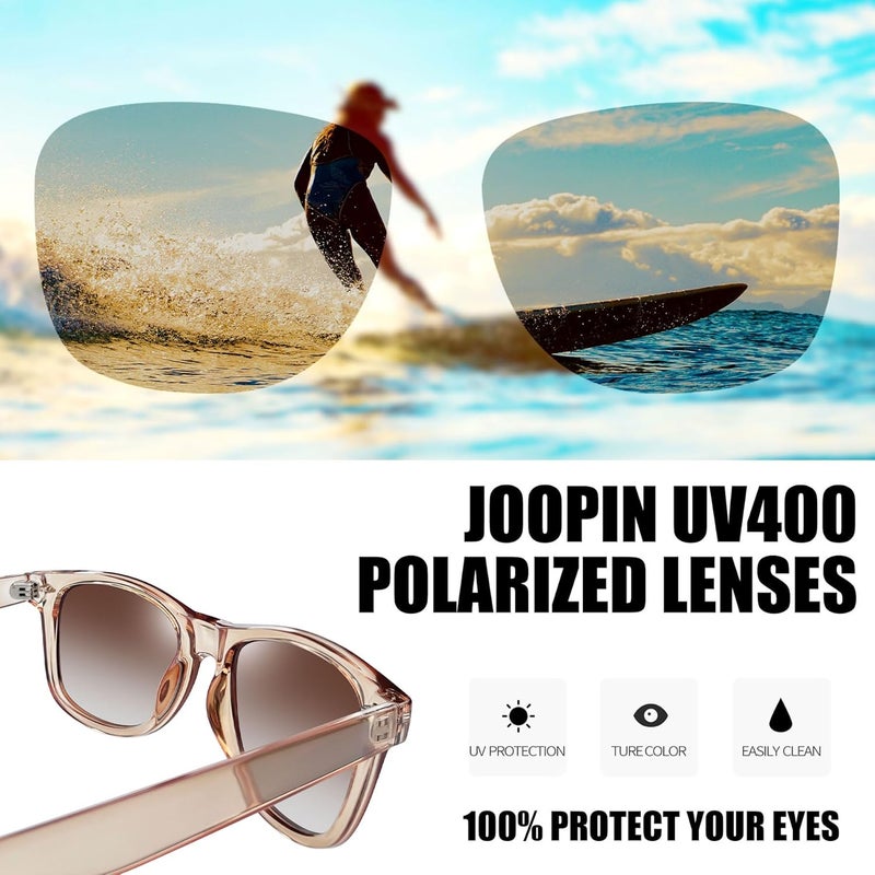 Joopin Square Sunglasses Men Women Polarized UV Protection Classic Trendy Lightweight Designer Sun Glasses for Driving Fishing Hiking Golf - Image 5