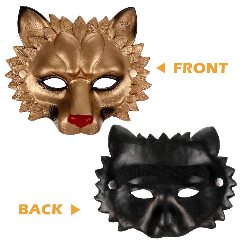 Realistic Golden Lion Cosplay Mask PU Material Comfortable Breathable For Party Festival - Image 4