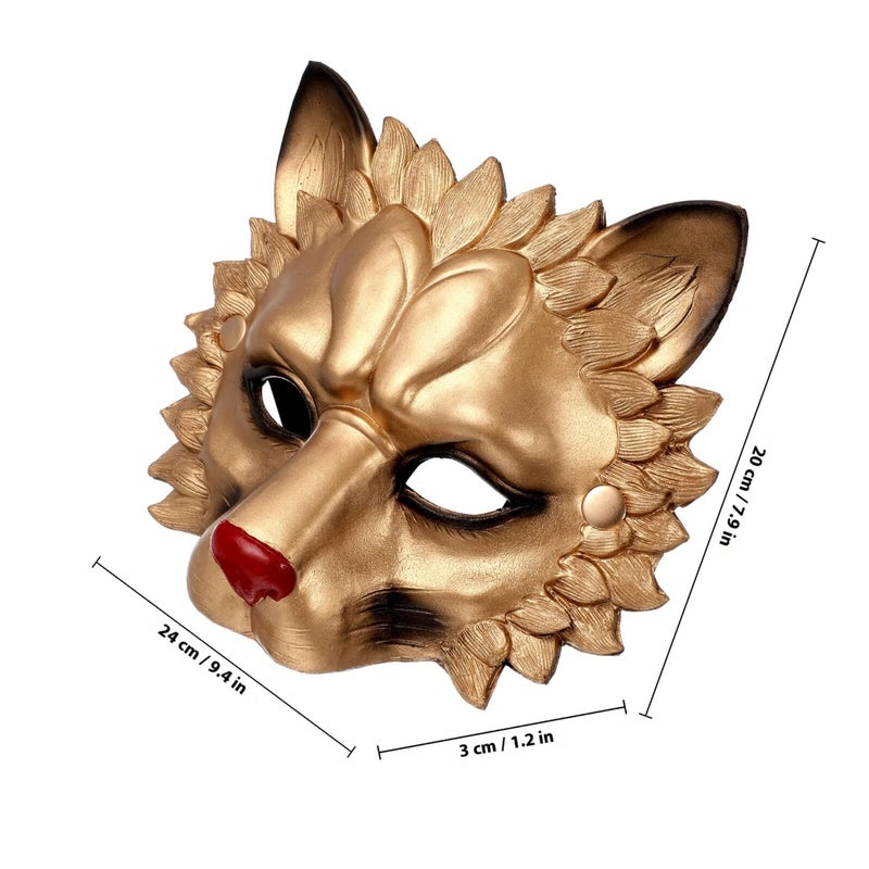 Realistic Golden Lion Cosplay Mask PU Material Comfortable Breathable For Party Festival - Image 3