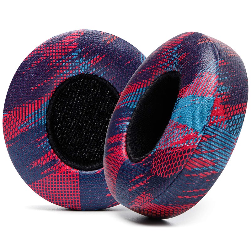 WC Extra Thick Replacement Earpads for Beats Solo 2 & 3 by Wicked Cushions - Ear Pads for Beats Solo 2 & 3 Wireless ON-Ear Headphones - Soft Leather, Luxury Memory Foam, Strong Adhesive | Speed Racer - Image 1