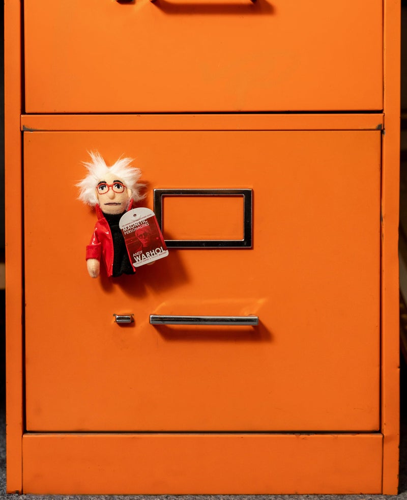 The Unemployed Philosophers Guild Andy Warhol Magnetic Personality - Plush Finger Puppet and Refrigerator Magnet, Approx 4" Tall - Image 3