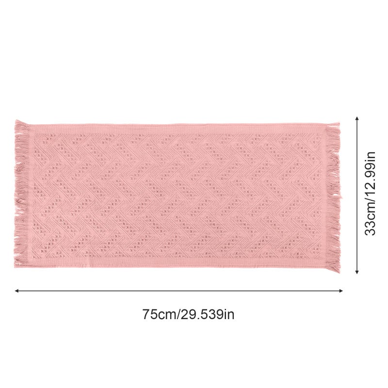 XLIUAX 2 Pcs Boho Bathroom Hand Towel, 13 x 30 Inch Turkish Cotton Decorative Face Towel Soft Hand Towels for Farmhouse Boho Bathroom Decor Kitchen Hotel Spa(Pink) - Image 4