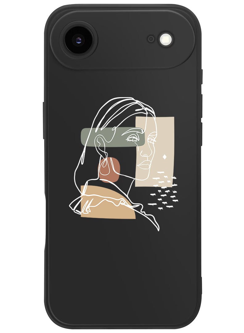 Theodor Protective Slim Fit Case Liquid Silicone Cover with Full Body Protection Anti-Scratch Shockproof Case For Apple iPhone 17 Air (Black) Women - White - Image 1