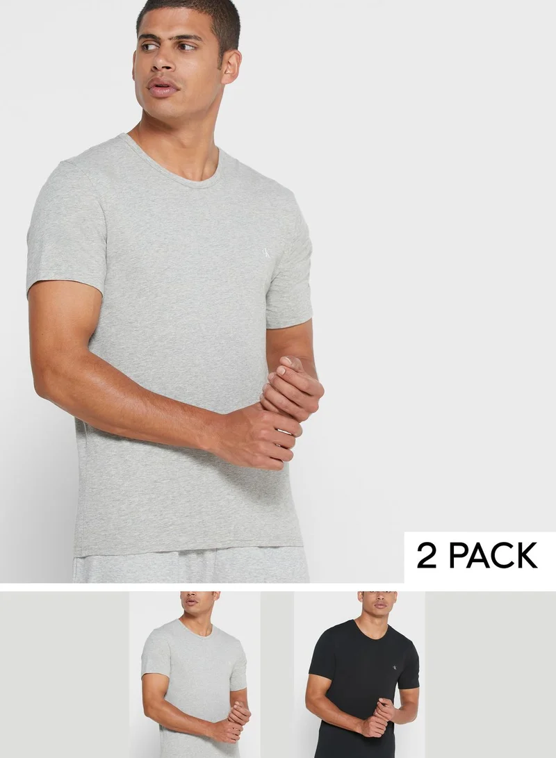 CALVIN KLEIN 2 Pack Essential Crew Neck T-Shirt