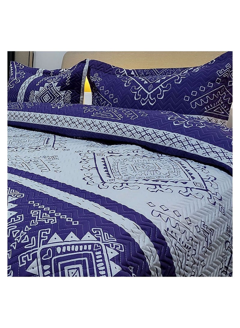 فاميلي بيد كوفرتة كابتونيه مشجر قطن 2 قطع مقاس 180×240 سم موديل 156 من فاميلي بد - Image 1