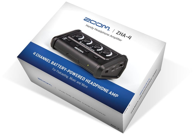 ZOOM ZHA-4 4-Channel, Battery-Powered Headphone Amplifier with Volume & Mute Functions, for Podcasting, Music, Production, and More. - Image 3