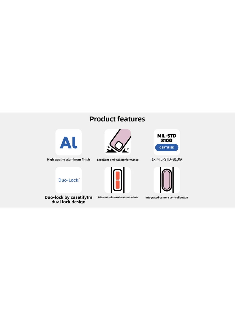 Casetify Metal Ripple Magnetic Phone Case for iPhone 17 Pro , MagSafe Compatible, Anti-Scratch, Drop Protection,  Wireless Charging Supported - Image 3