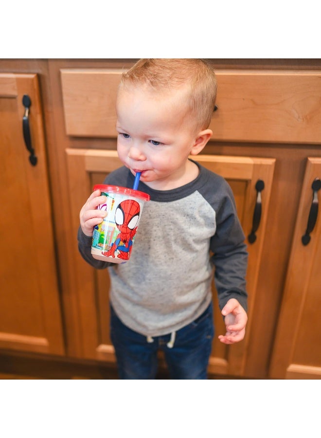 the FIRST years أكواب الشرب للأطفال من سبايدي وأصدقائه المذهلين القابلة للإعادة والتخلص منها من السنوات الأولى - Image 2