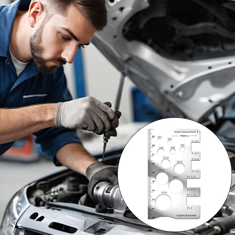 Steel Thread Gauge Tool M18 Screw Nut Thread Checker Industrial Precise Measuring Calipers - Image 5