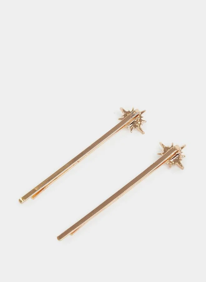 Styli Styli Pack of 2 - Embellished Hair Clip