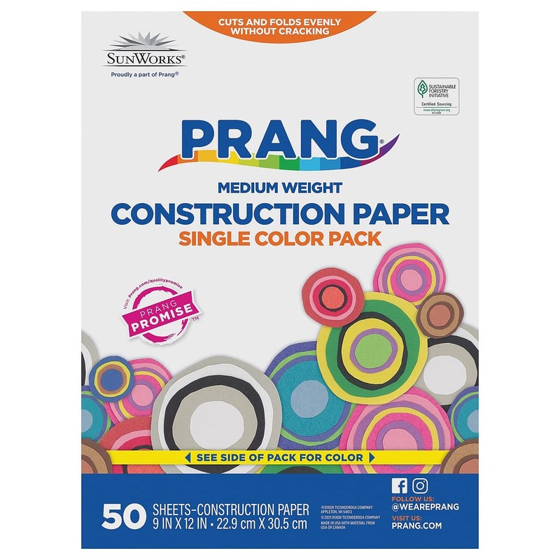 Prang SunWorks 9103 Construction Paper 58 lbs 9 x 12 Hot Pink 50 SheetsPack - Image 2